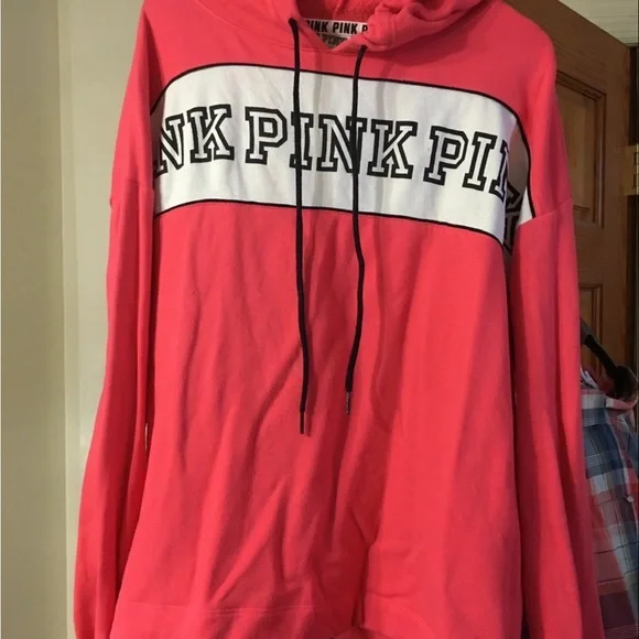 PINK Victoria's Secret Bright Pink Hoodie - Picture 1 of 4